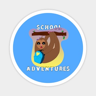 School Adventures_Girl Sloth Magnet